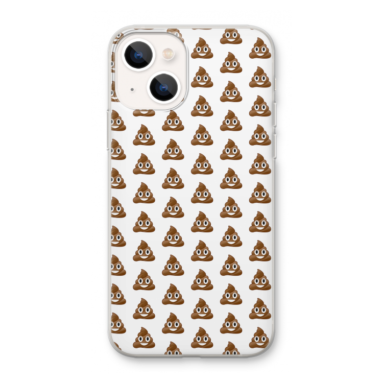 Poop emoji: iPhone 13 mini Transparant Hoesje