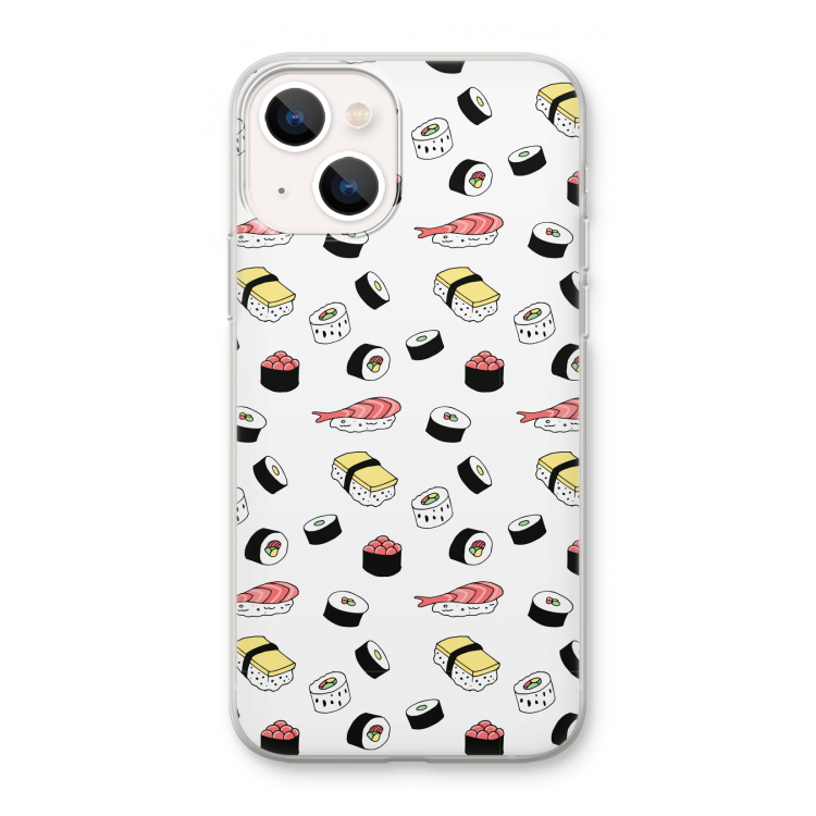 Sushi time: iPhone 13 mini Transparant Hoesje