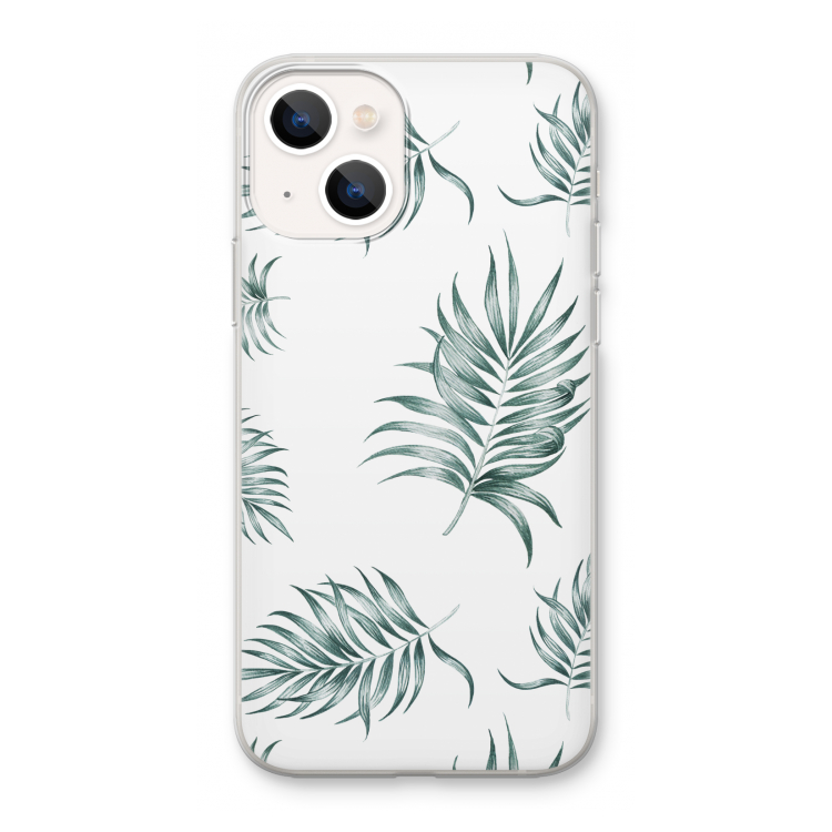 Simple leaves: iPhone 13 mini Transparant Hoesje