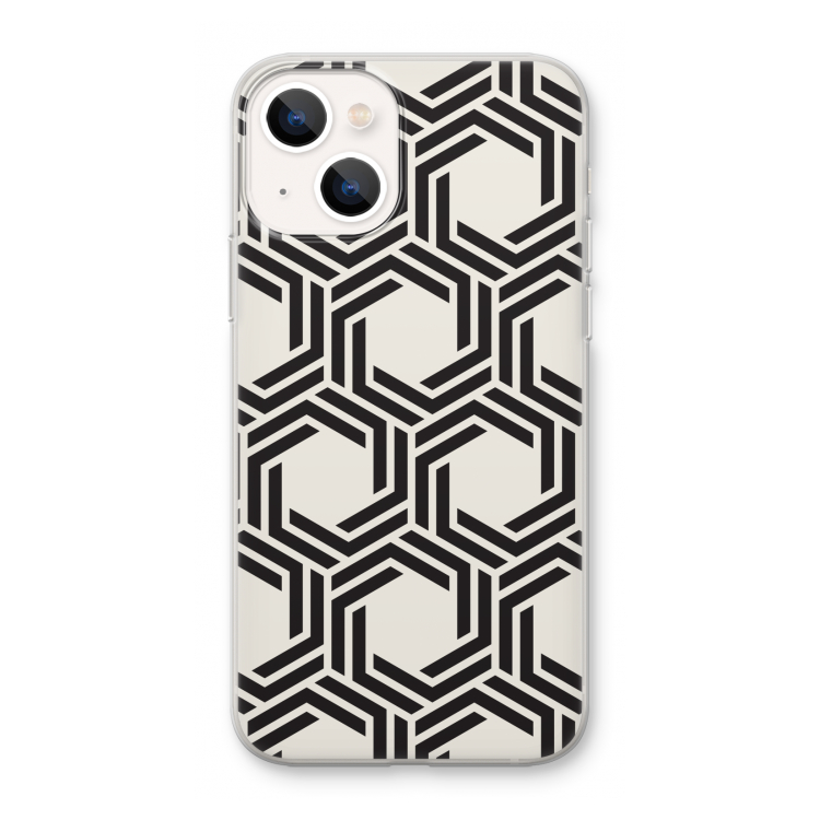 Geometrisch patroon: iPhone 13 mini Transparant Hoesje