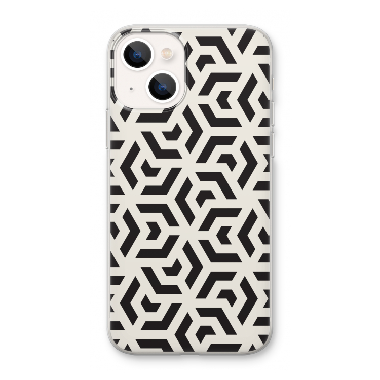 Crazy pattern: iPhone 13 mini Transparant Hoesje