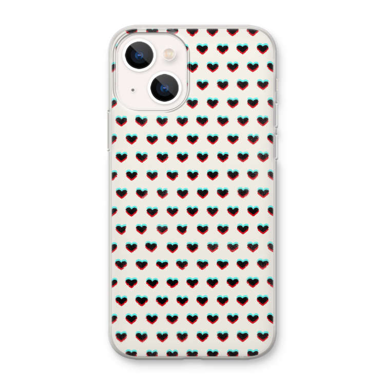 Hartjes: iPhone 13 mini Transparant Hoesje