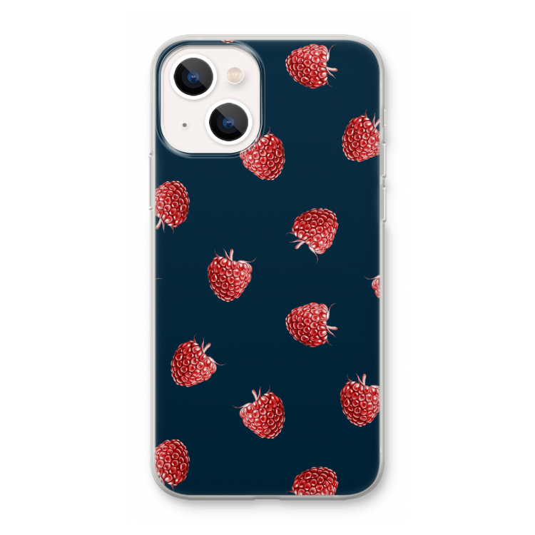 Framboosjes: iPhone 13 mini Transparant Hoesje