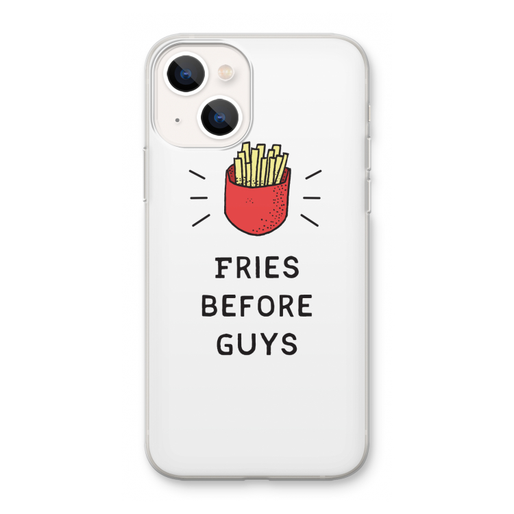 Fries before guys: iPhone 13 mini Transparant Hoesje