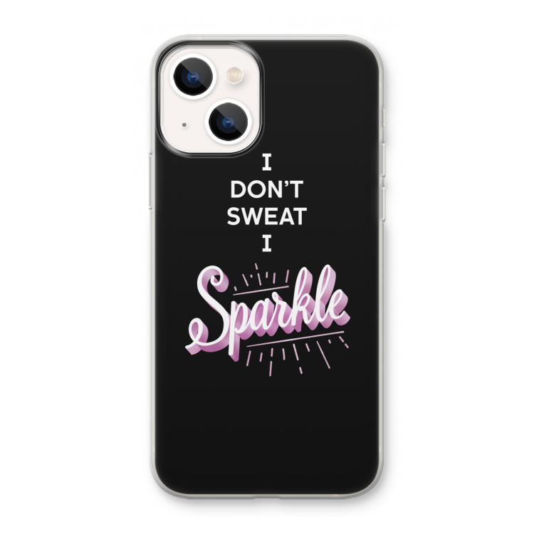 Sparkle quote: iPhone 13 mini Transparant Hoesje
