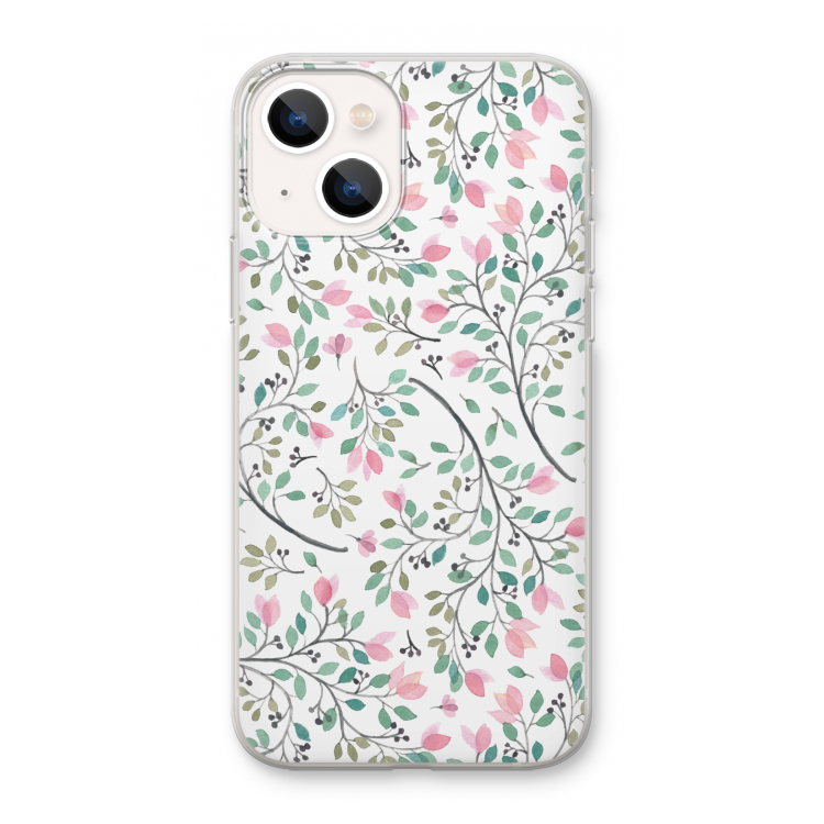 Sierlijke bloemen: iPhone 13 mini Transparant Hoesje