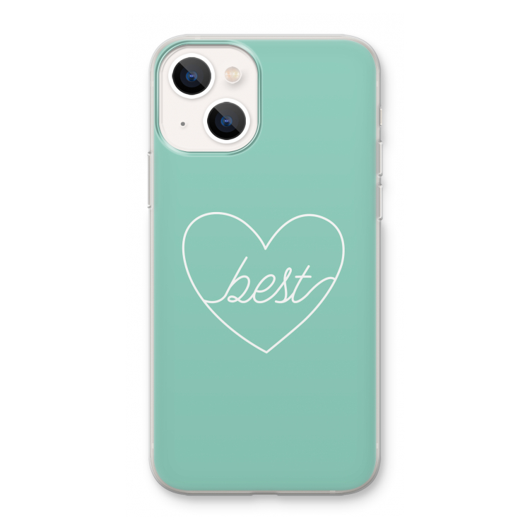 Best heart pastel: iPhone 13 mini Transparant Hoesje