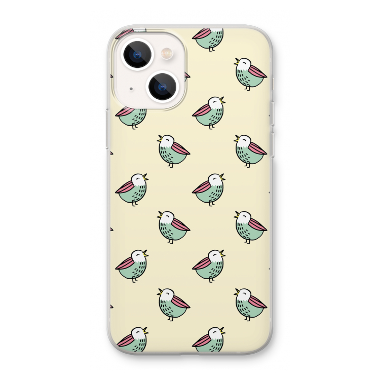 Vogeltjes: iPhone 13 mini Transparant Hoesje