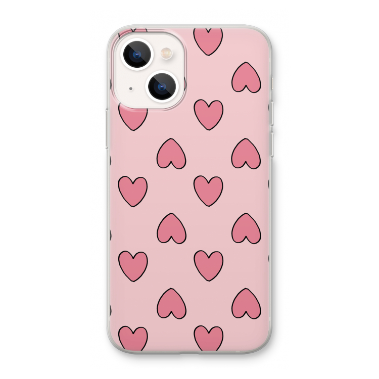Ondersteboven verliefd: iPhone 13 mini Transparant Hoesje