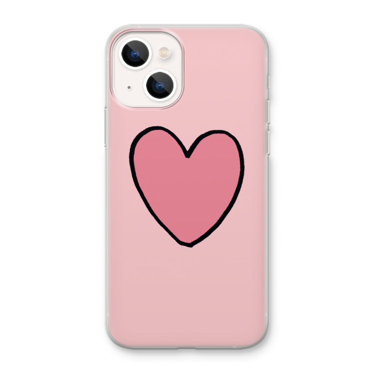 Hartje: iPhone 13 mini Transparant Hoesje