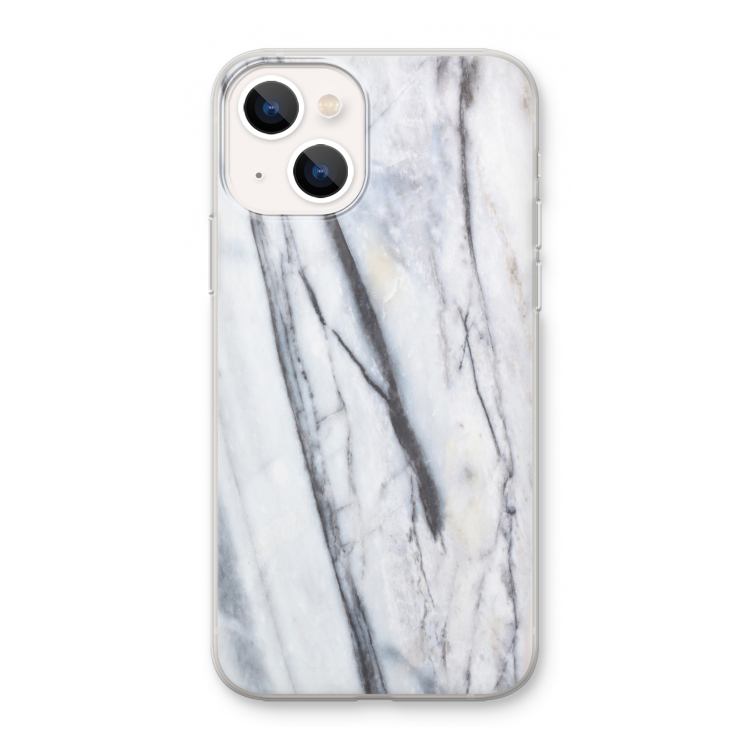 Gestreepte marmer: iPhone 13 mini Transparant Hoesje