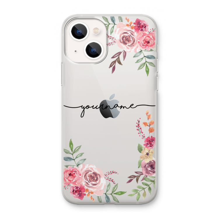 Rozen: iPhone 13 mini Transparant Hoesje