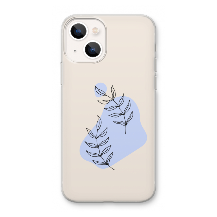 Leaf me if you can: iPhone 13 mini Transparant Hoesje
