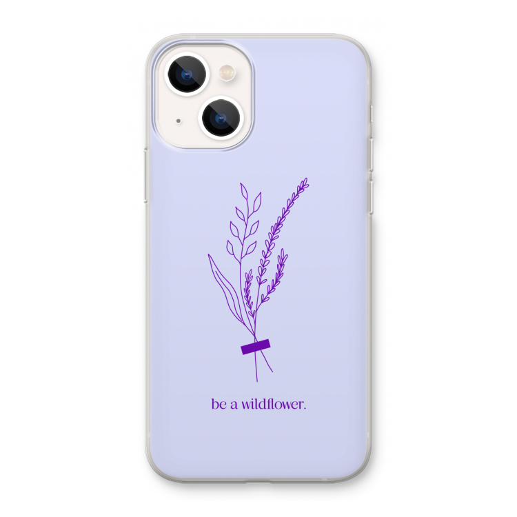 Be a wildflower: iPhone 13 mini Transparant Hoesje
