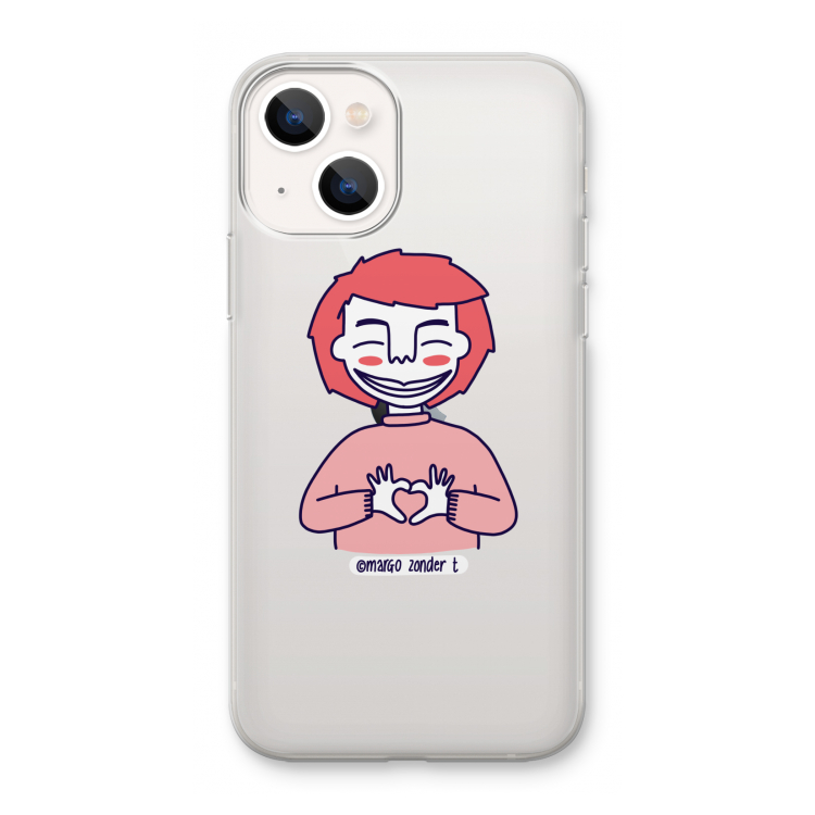 Hartje: iPhone 13 mini Transparant Hoesje