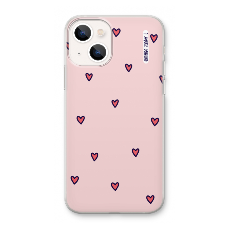 Hartjes: iPhone 13 mini Transparant Hoesje