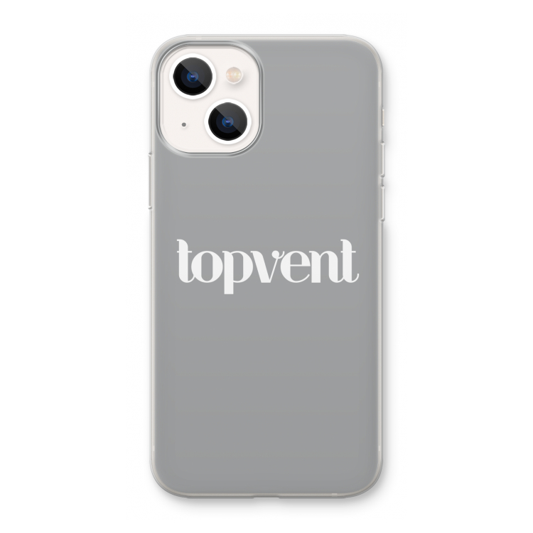 Topvent Grijs Wit: iPhone 13 mini Transparant Hoesje