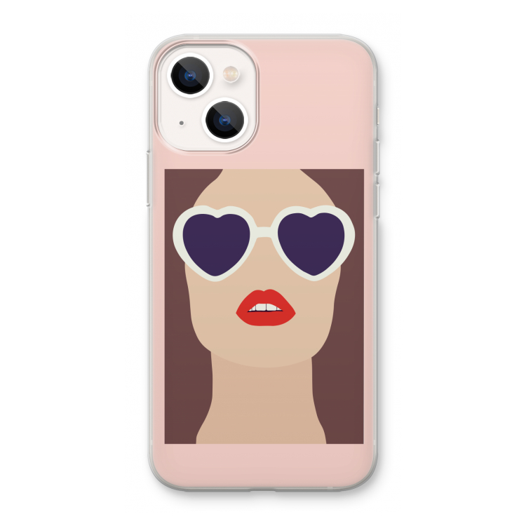 Red lips: iPhone 13 mini Transparant Hoesje