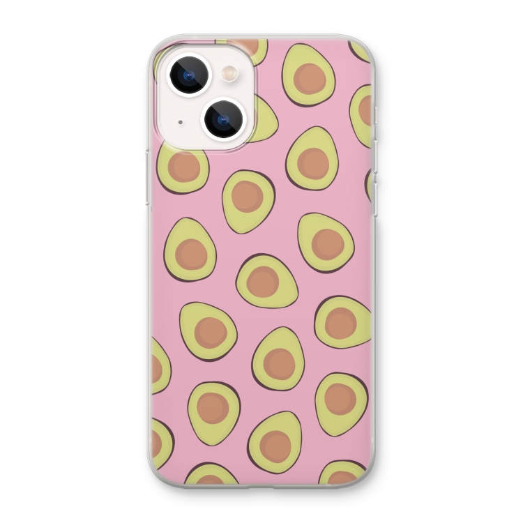 Dancing avocados: iPhone 13 mini Transparant Hoesje