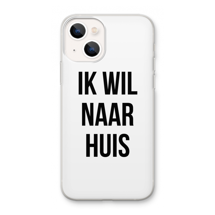 Ik wil naar huis: iPhone 13 mini Transparant Hoesje