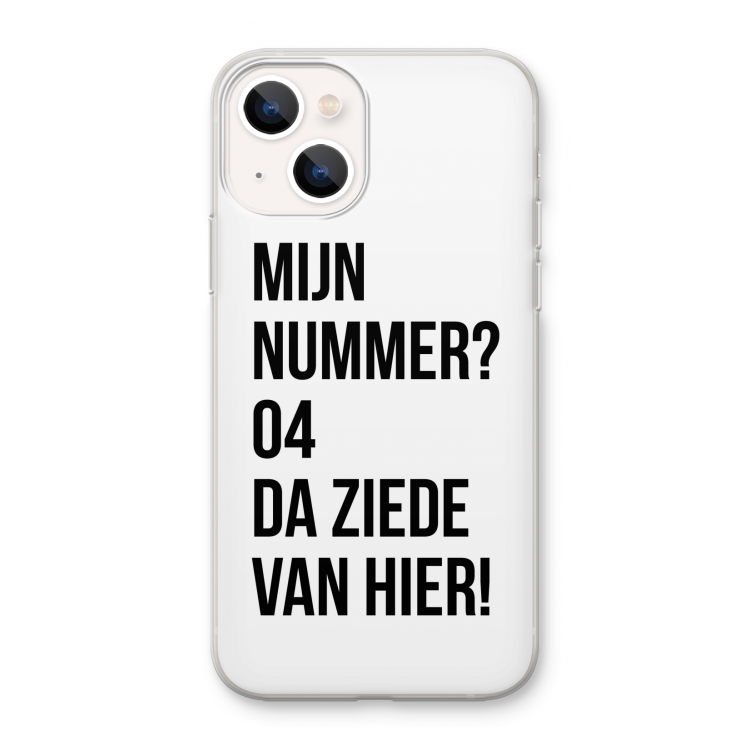 Da ziede van hier: iPhone 13 mini Transparant Hoesje