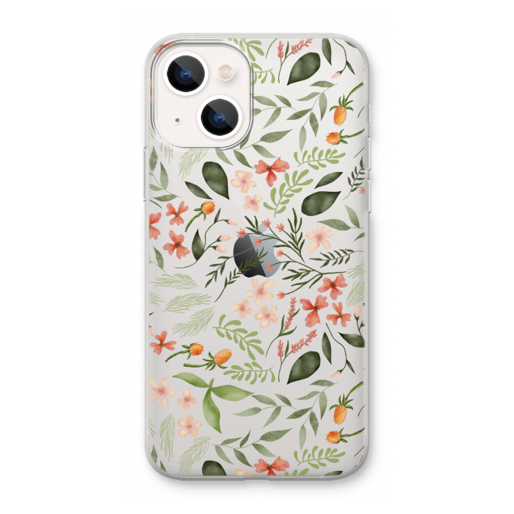 Sweet little flowers: iPhone 13 mini Transparant Hoesje