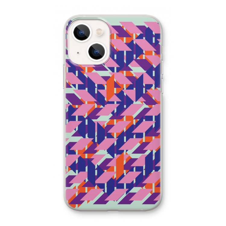 Skew Blush 3: iPhone 13 mini Transparant Hoesje