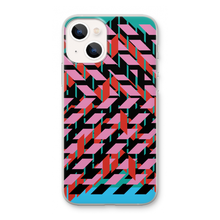 Skew Blush 2: iPhone 13 mini Transparant Hoesje