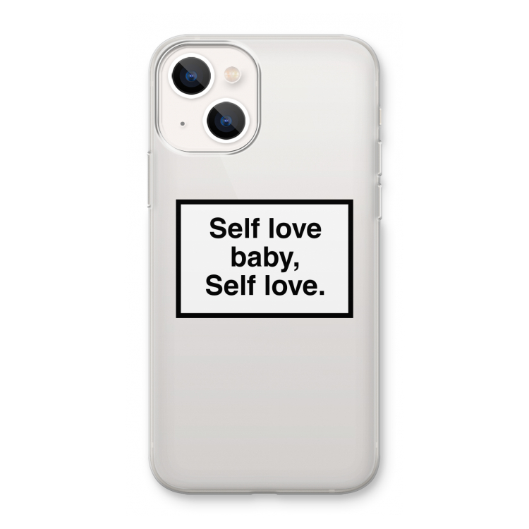 Self love: iPhone 13 mini Transparant Hoesje