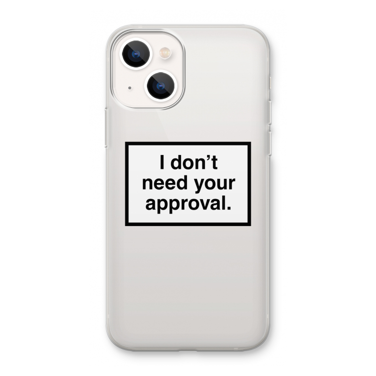 Don't need approval: iPhone 13 mini Transparant Hoesje