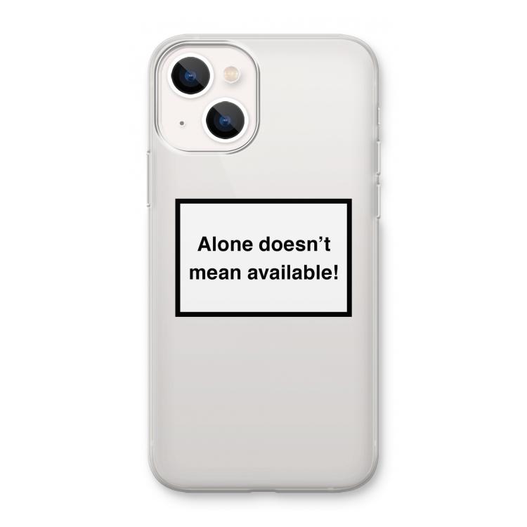 Alone: iPhone 13 mini Transparant Hoesje