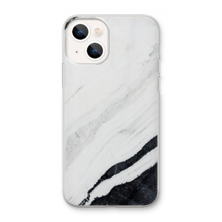 Elegante marmer: iPhone 13 mini Transparant Hoesje