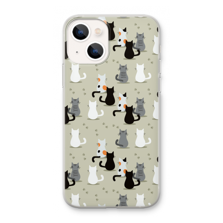 Katten: iPhone 13 mini Transparant Hoesje
