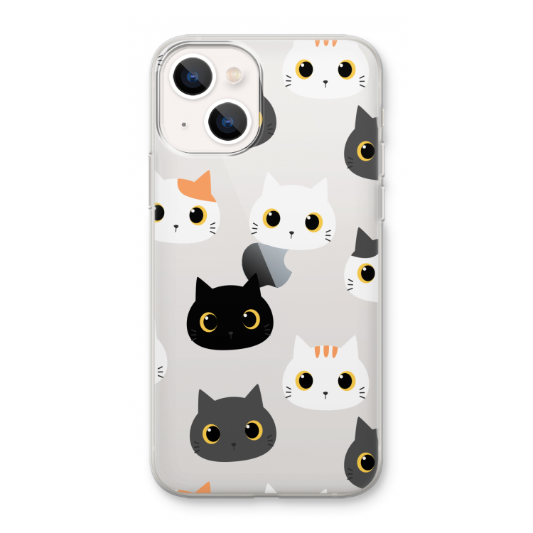 Katten: iPhone 13 mini Transparant Hoesje