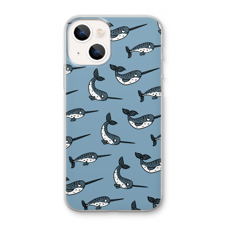 Narwhal: iPhone 13 mini Transparant Hoesje