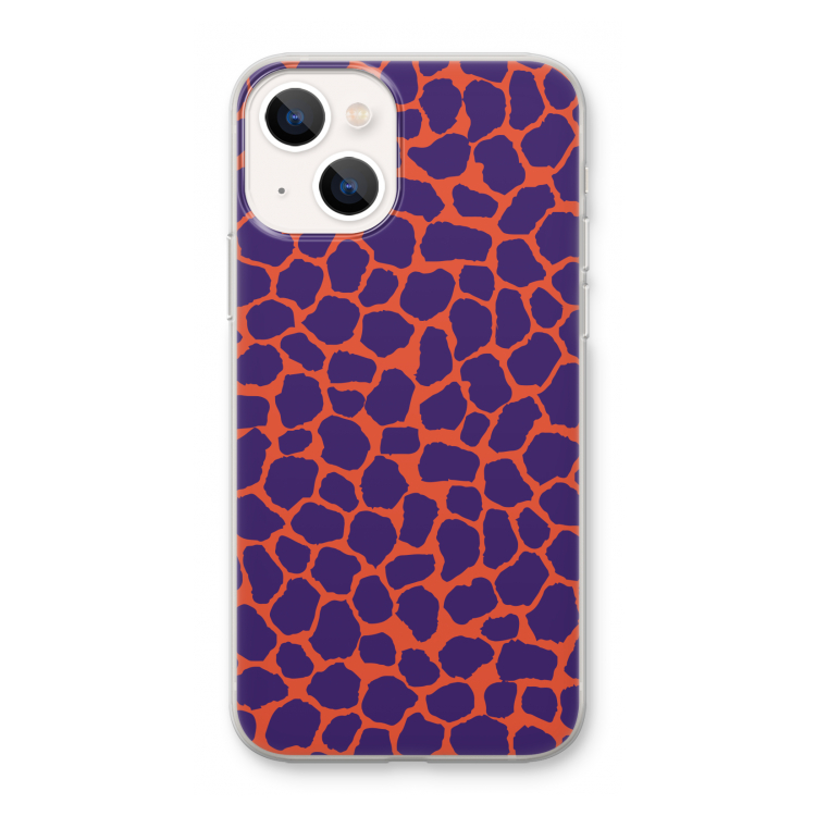 Purple Giraffe: iPhone 13 mini Transparant Hoesje