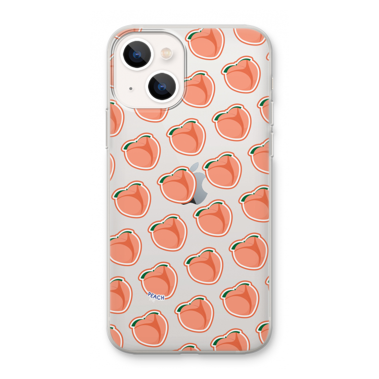 Just peachy: iPhone 13 mini Transparant Hoesje