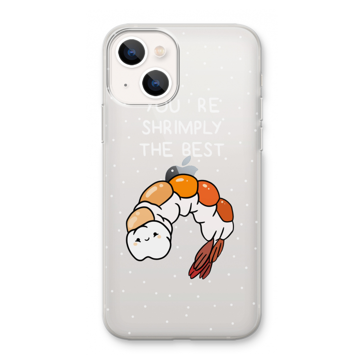 You're Shrimply The Best: iPhone 13 mini Transparant Hoesje