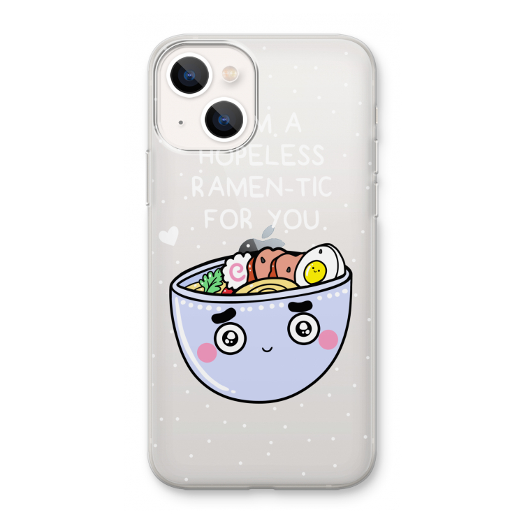 I'm A Hopeless Ramen-Tic For You: iPhone 13 mini Transparant Hoesje