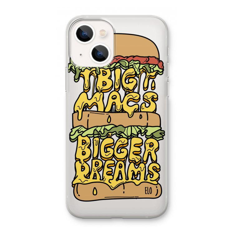 Big Macs Bigger Dreams: iPhone 13 mini Transparant Hoesje
