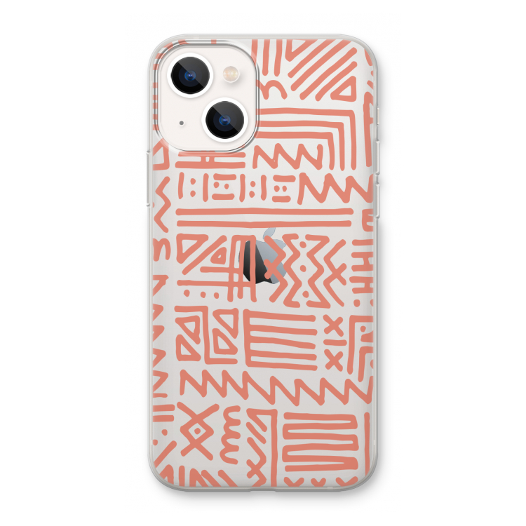Marrakech Pink: iPhone 13 mini Transparant Hoesje