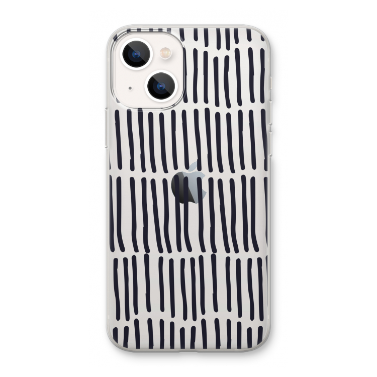 Moroccan stripes: iPhone 13 mini Transparant Hoesje