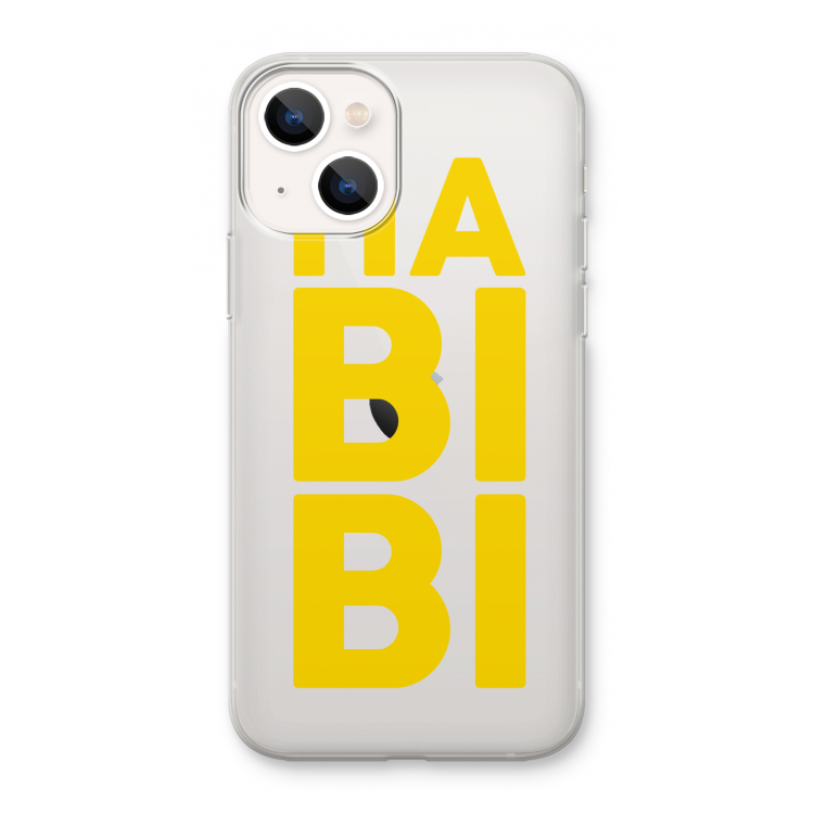 Habibi Blue: iPhone 13 mini Transparant Hoesje