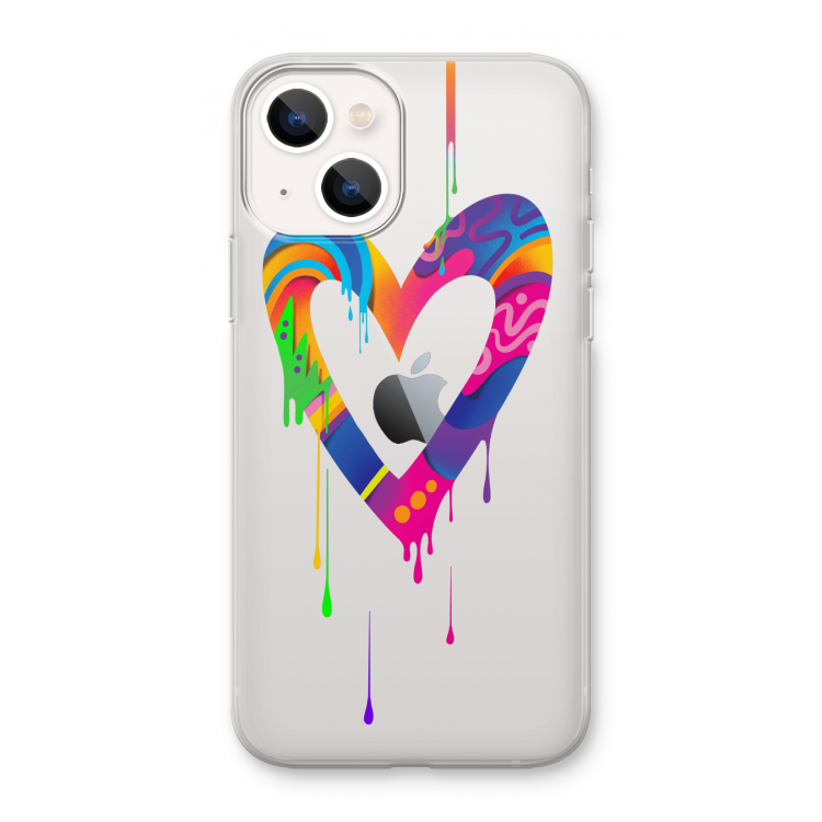 Melts My Heart: iPhone 13 mini Transparant Hoesje