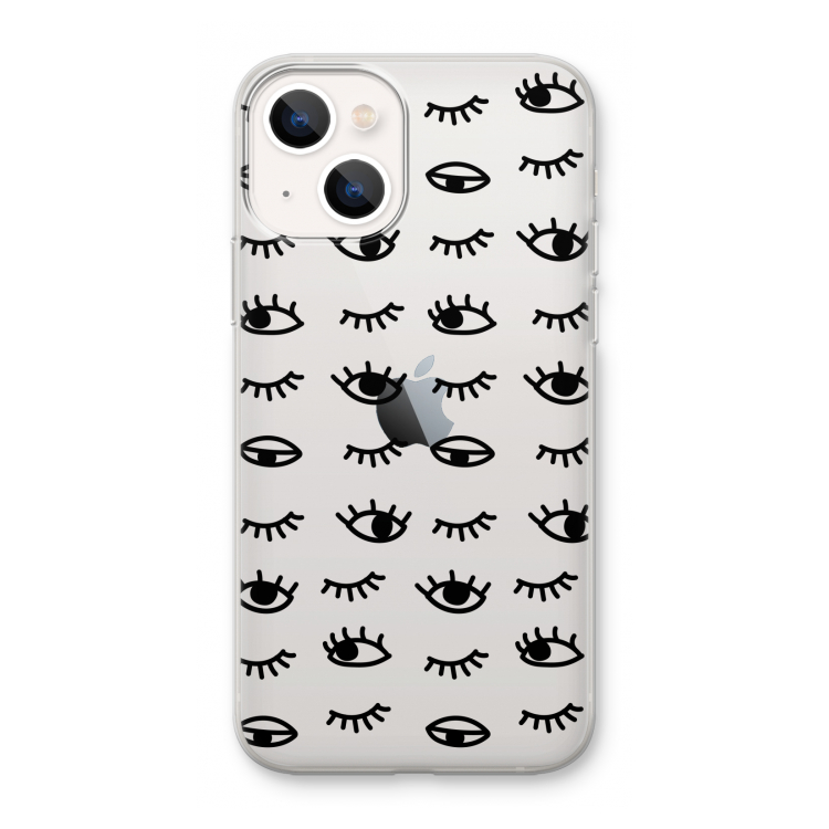 Eye pattern #2: iPhone 13 mini Transparant Hoesje