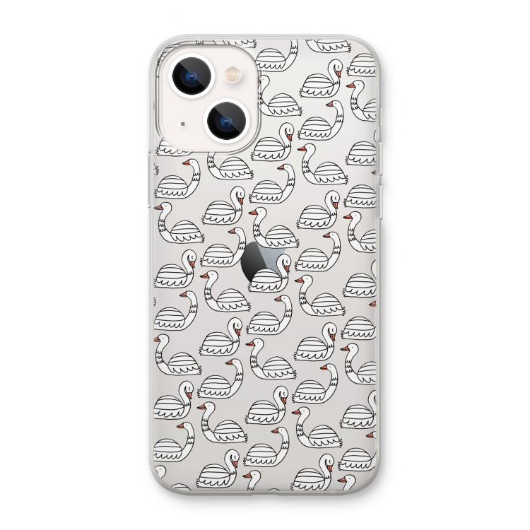 Zwanen: iPhone 13 mini Transparant Hoesje