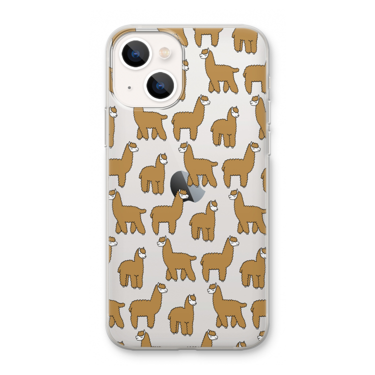 Alpacas: iPhone 13 mini Transparant Hoesje