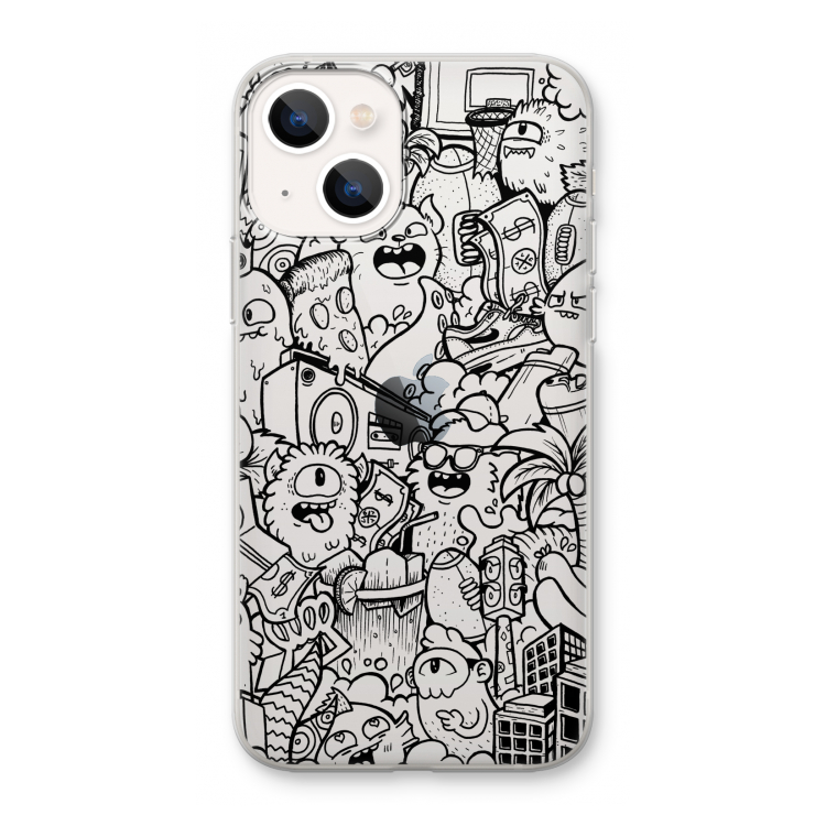 Vexx Black City : iPhone 13 mini Transparant Hoesje