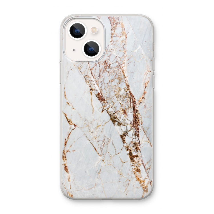 Goud marmer: iPhone 13 mini Transparant Hoesje