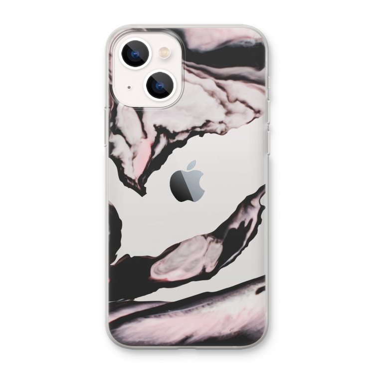 Roze stroom: iPhone 13 mini Transparant Hoesje